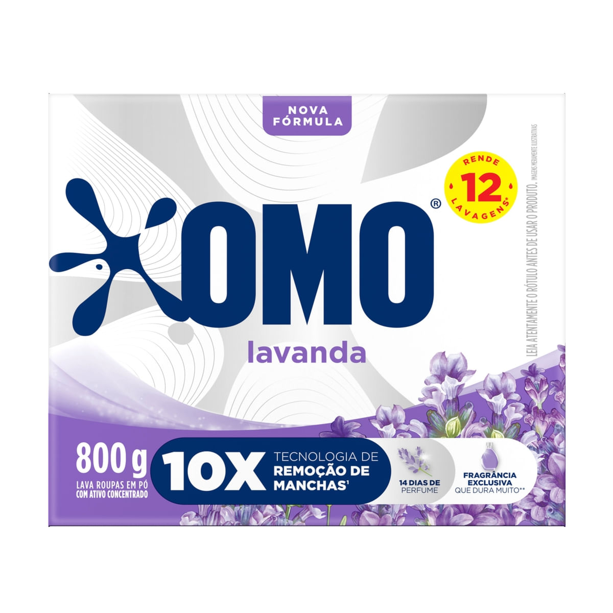 Lava-Roupas Po Lavanda Caixa Omo 800 g