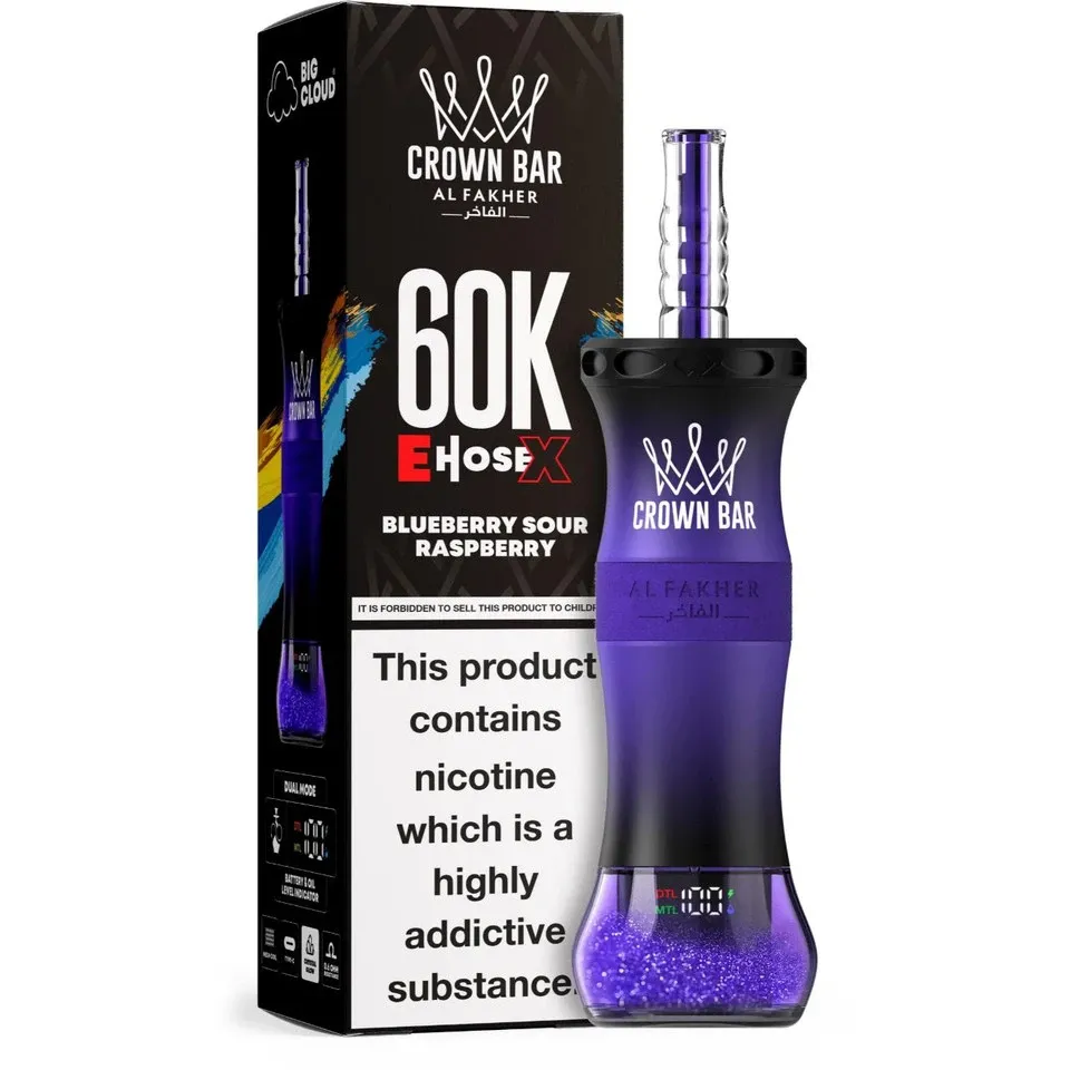 Al Fakher Crown Bar E-Hose X Disposable – 60000 Puffs 🔥