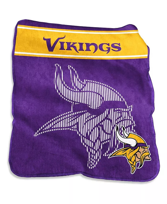 Logo Brands Minnesota Vikings 60'' x 80'' XL Raschel Plush Throw Blanket