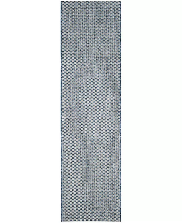 Safavieh Courtyard Blue and Light Grey 2'3