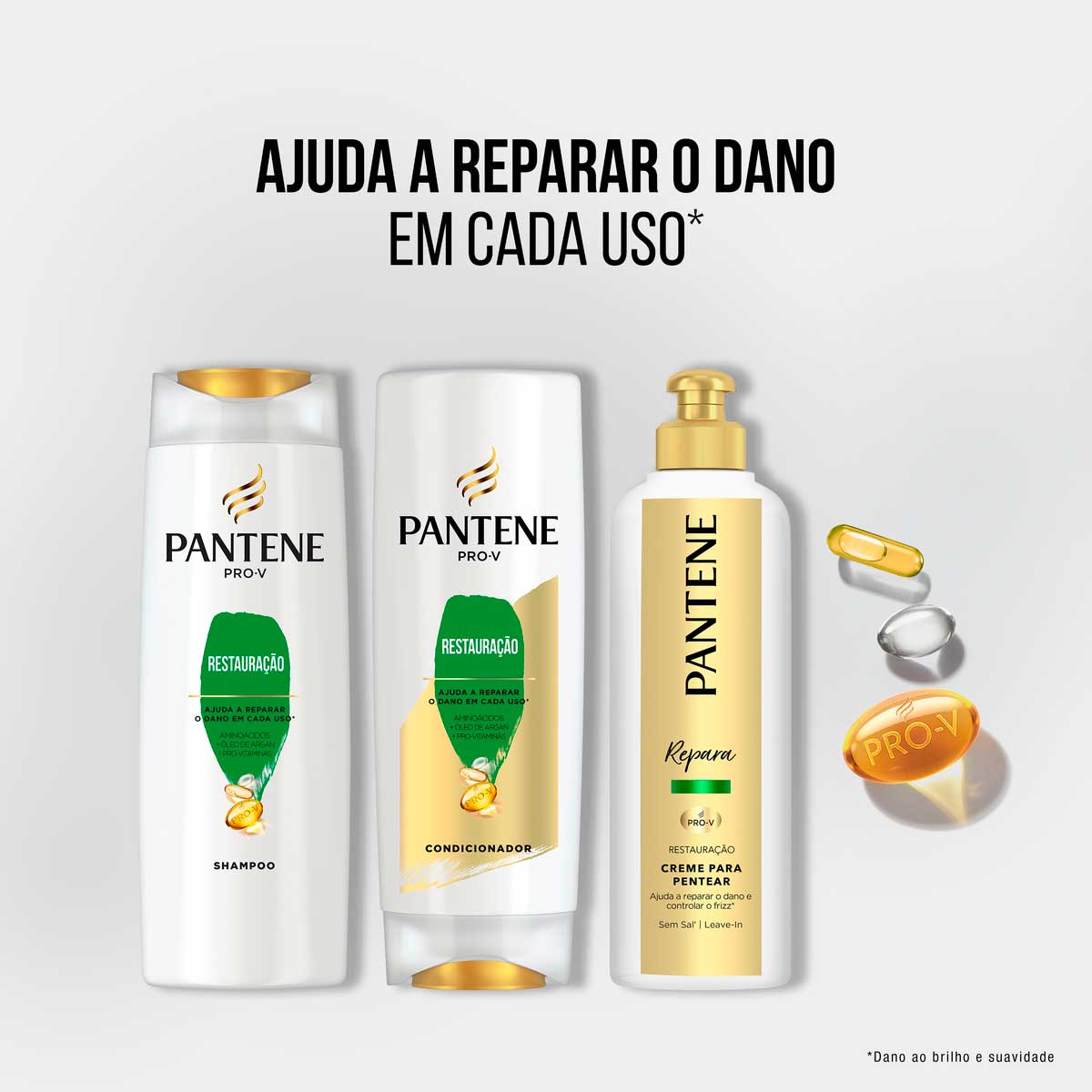 Kit Shampoo 350ml + Condicionador 175ml Pantene Pro-V Restauracao