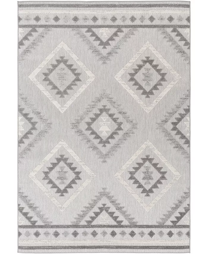 Abbie Allie Rugs Doyle DYL-2313 Silver 2' x 3' Outdoor Area Rug