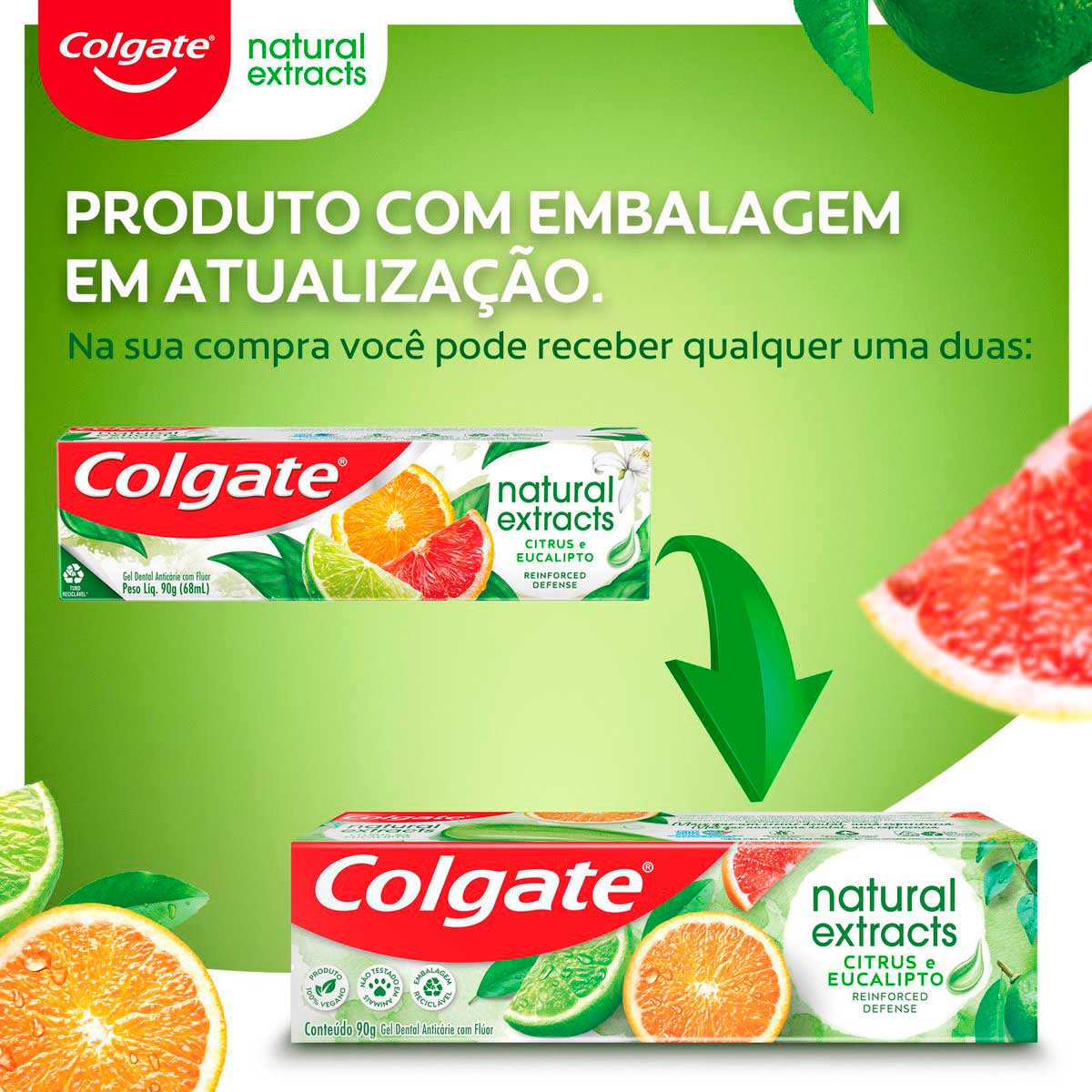 Creme Dental Colgate Natural Extracts Citrus e Eucalipto 90g