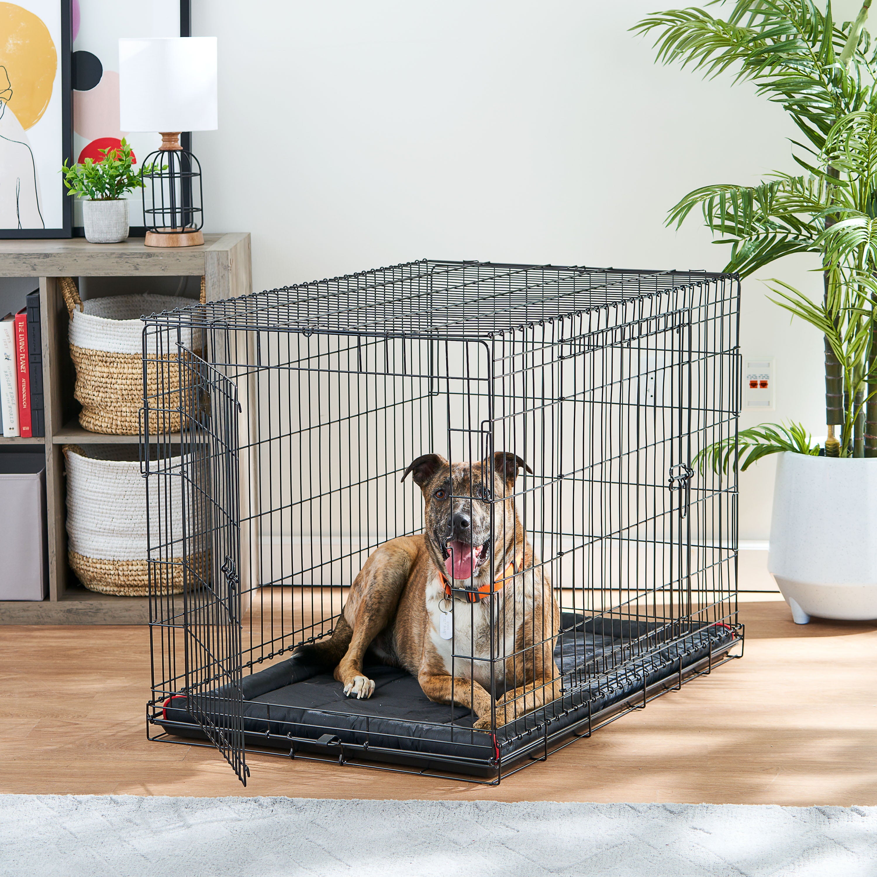 Vibrant Life Durable and Water-Resistant Dog Crate Mat， Black， 24