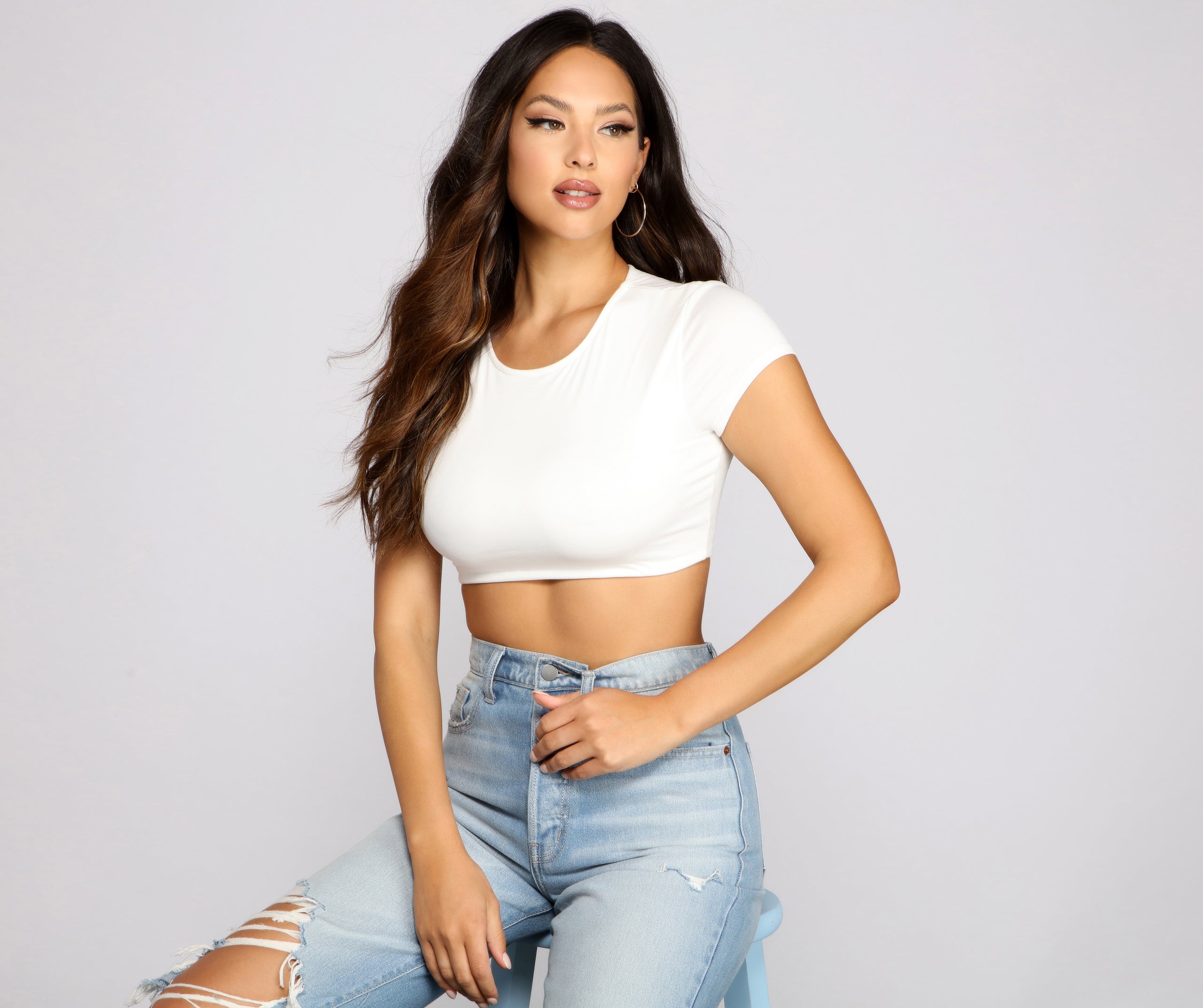 Basic Must-Have Knit Crop Top
