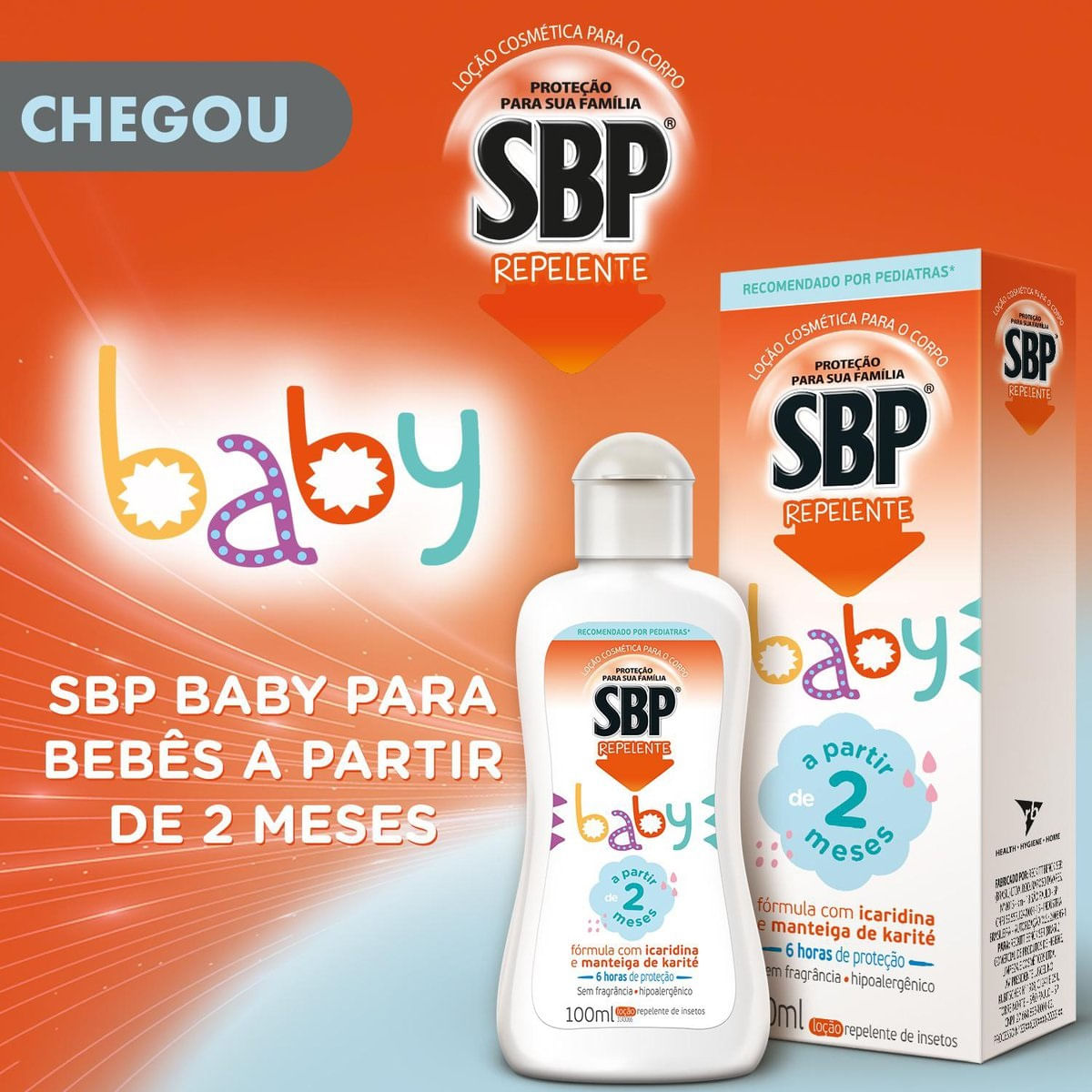 Repelente para Bebe SBP Baby Locao Corporal com Icaridina 100ml