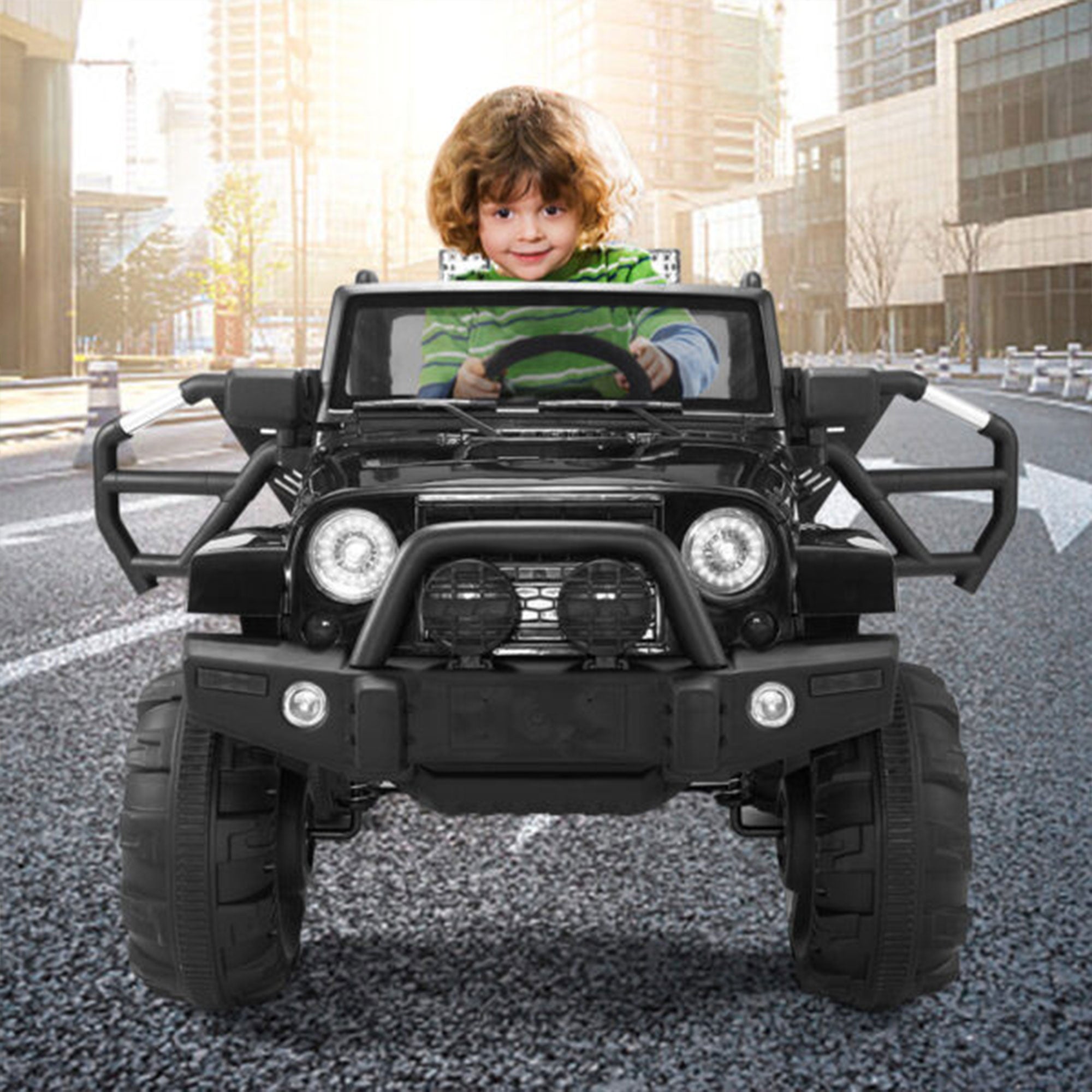TOBBI 12V Kids Electric Battery Powered 3 Speed Jeep Ride On Toy w/ Remote