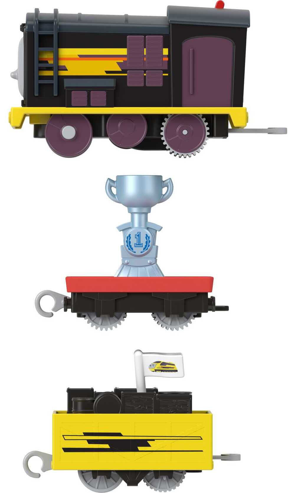 Thomas and Friends Deliver the Win Diesel Motorized Toy Train with Cargo Car and Sodor Cup， 3 Pieces