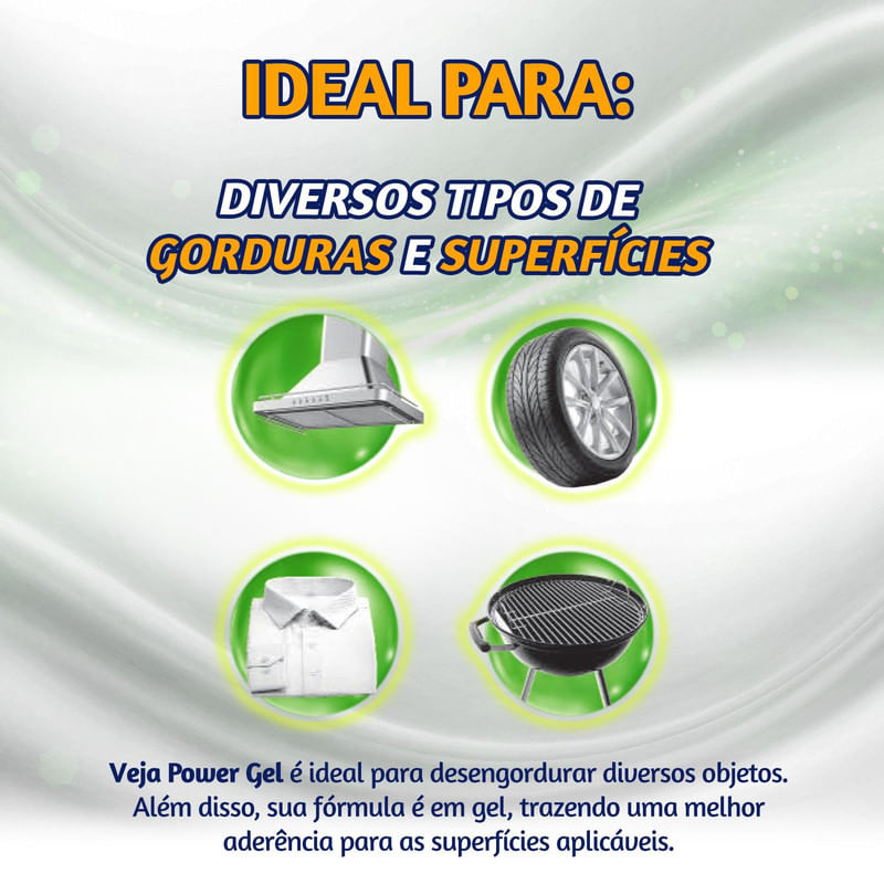 Super Desengordurante Veja Power Gel Limao 500g