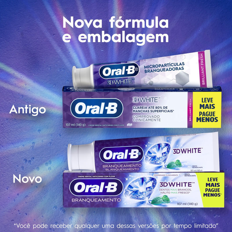 Pasta de Dente Oral-B 3D White Brilliant Fresh 140g