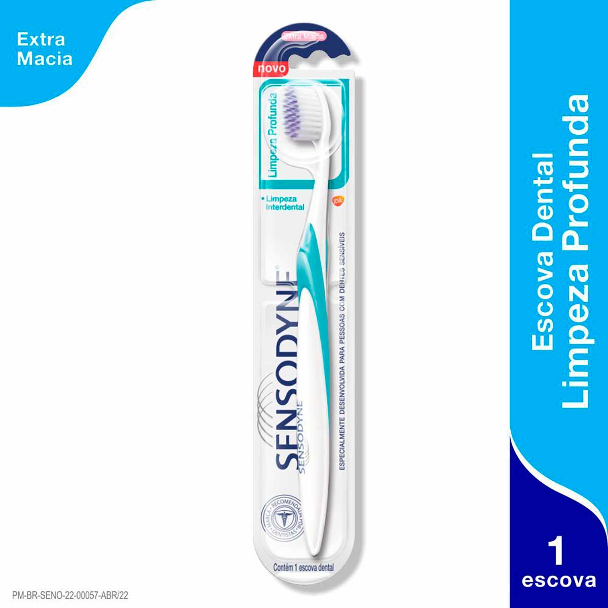 Sensodyne Limpeza Profunda Escova de Dente Extra Macia para Dentes Sensiveis