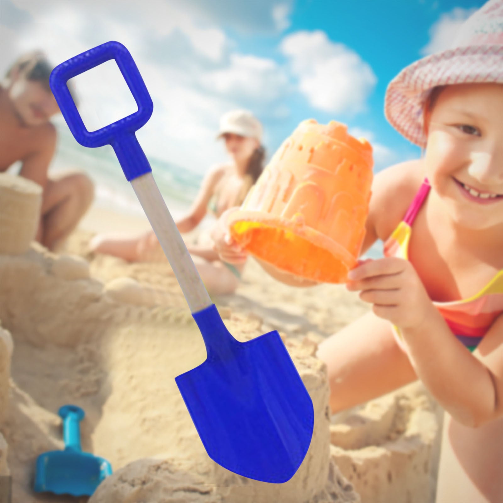 CieKen 1PCS Children's Snow Shovel Children's Beach Shovel With Wooden Handle