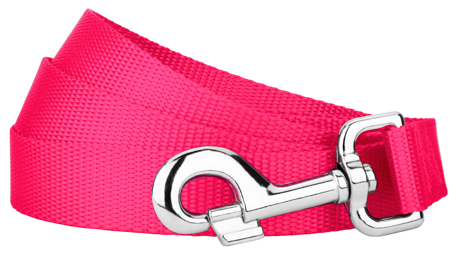 Country Brook Petz® 6ft by 3/4 inch Hot Pink Heavyduty Doublehandle Nylon Leash