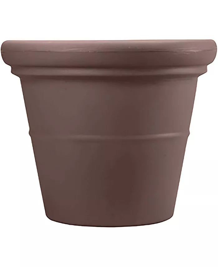 The HC Companies TEA20000E21 Terrazzo Round Pot Planter Chocolate 20in