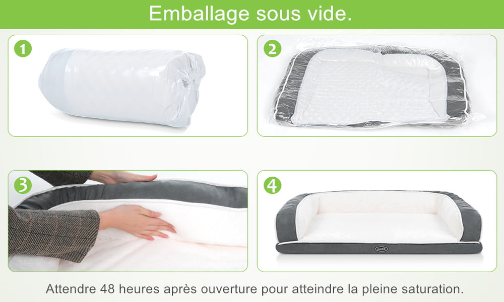 Pecute Dog Bed， Orthopedic Dog Bed， Large Pet Bed Couch Removable Cover