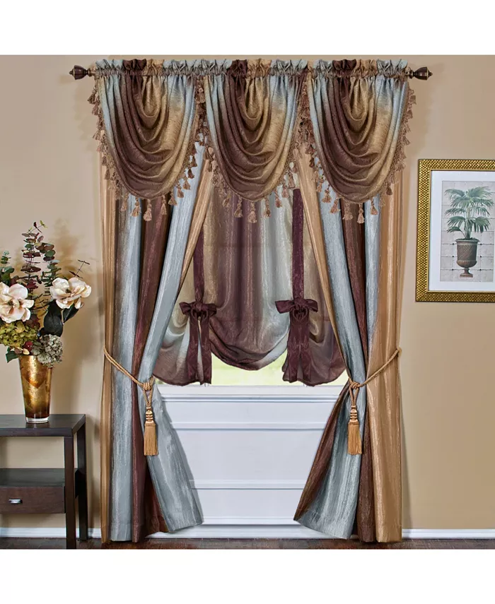 Achim Ombre Window Curtain Tie Up Shade， 50x63