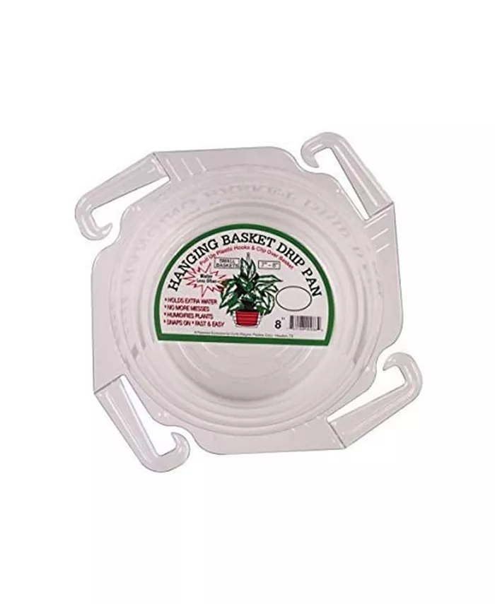 Curtis Wagner Plastics HB-8050 Hanging Basket Drip Pan， 8-Inch， Clear 1 Count