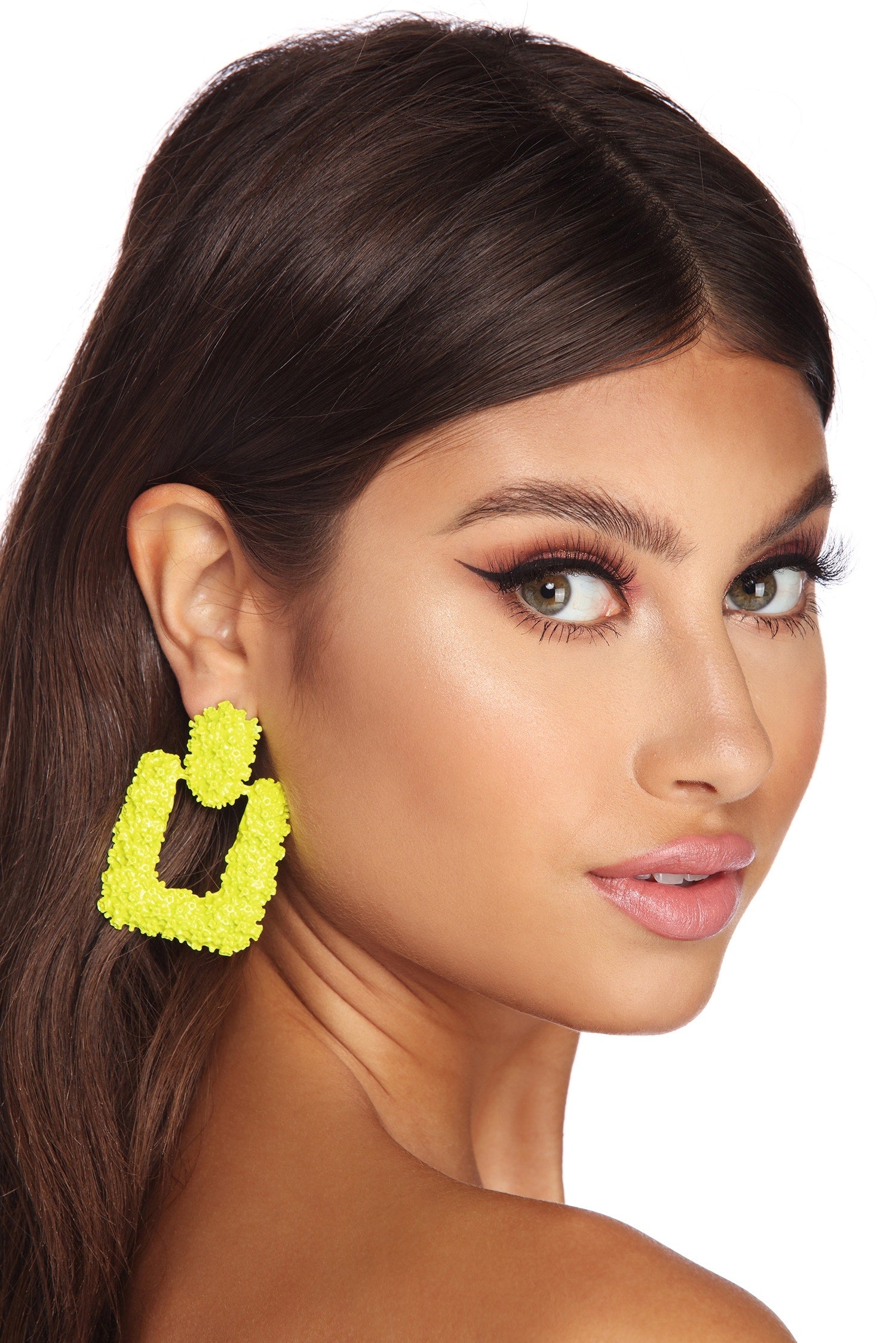 Door Knocker Neon Earrings