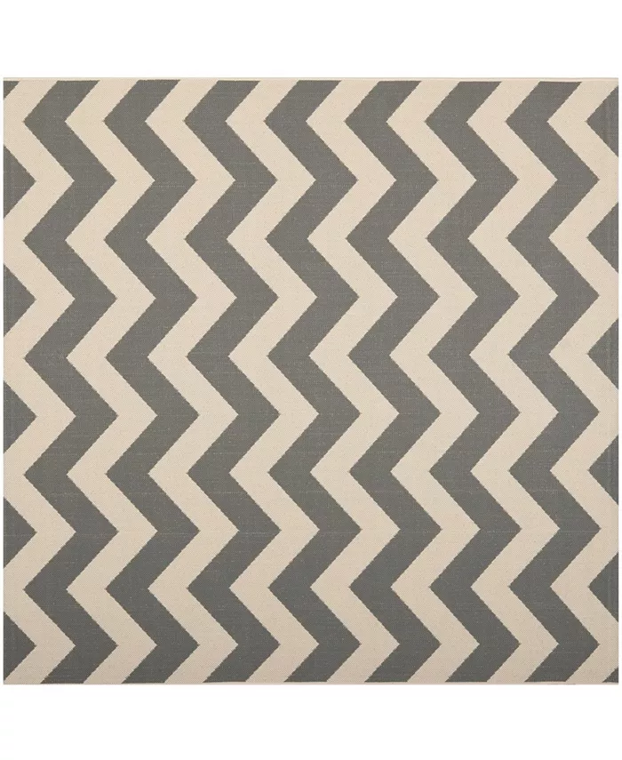 Safavieh Courtyard Gray and Beige 4' x 4' Square Outdoor Area Rug