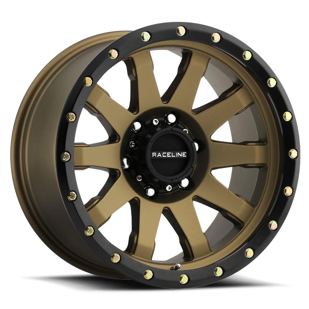 Raceline Wheels 934BZ-79081-12 Raceline Wheels 934BZ Clutch Bronze with Satin Black Simulated Beadlock Wheels