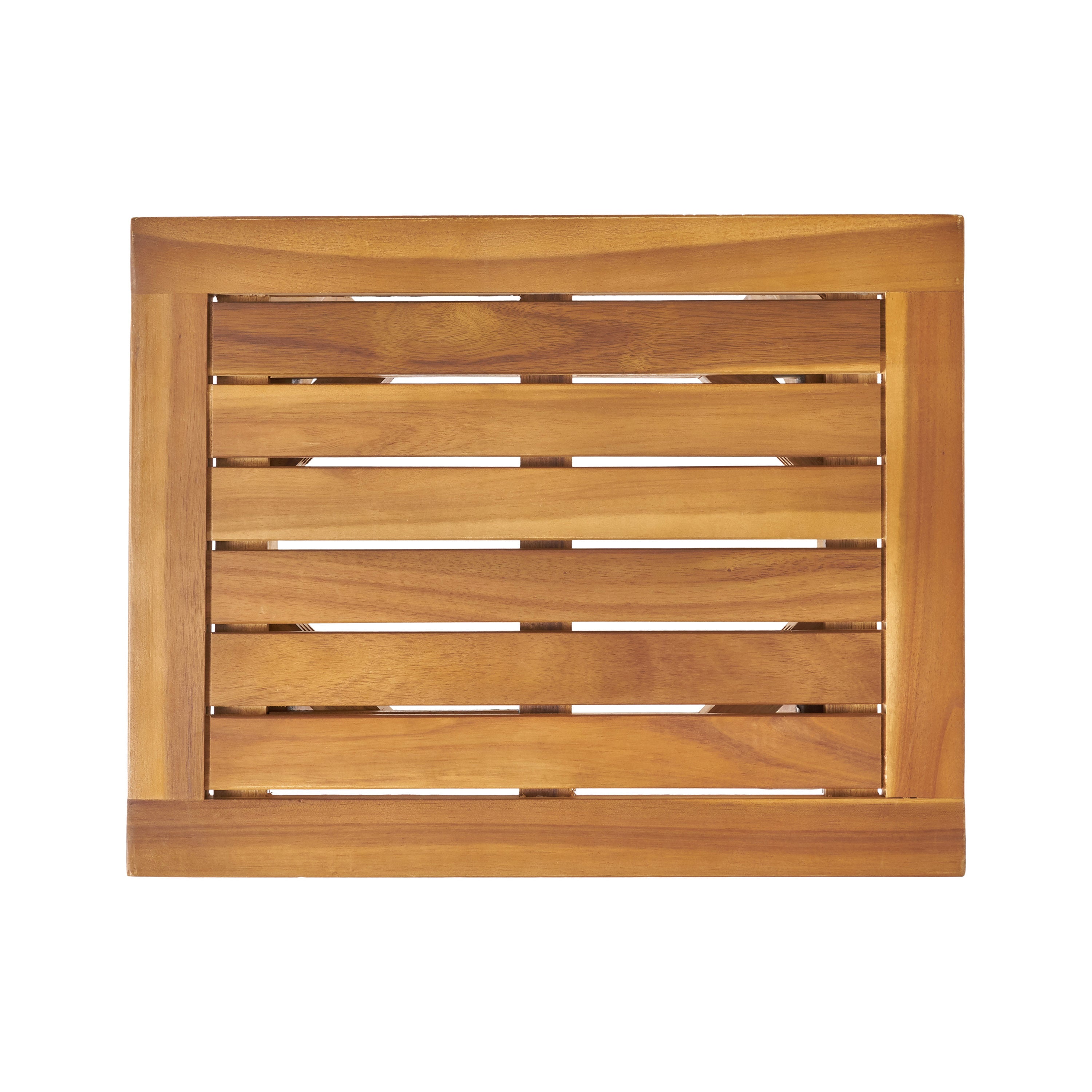 Yvonne Outdoor Acacia Wood Rocking Chair Chat Set