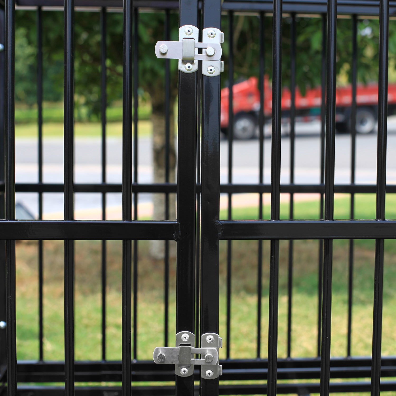 Wonline Metal Heavy Duty Dog Cage with Wheels， Black