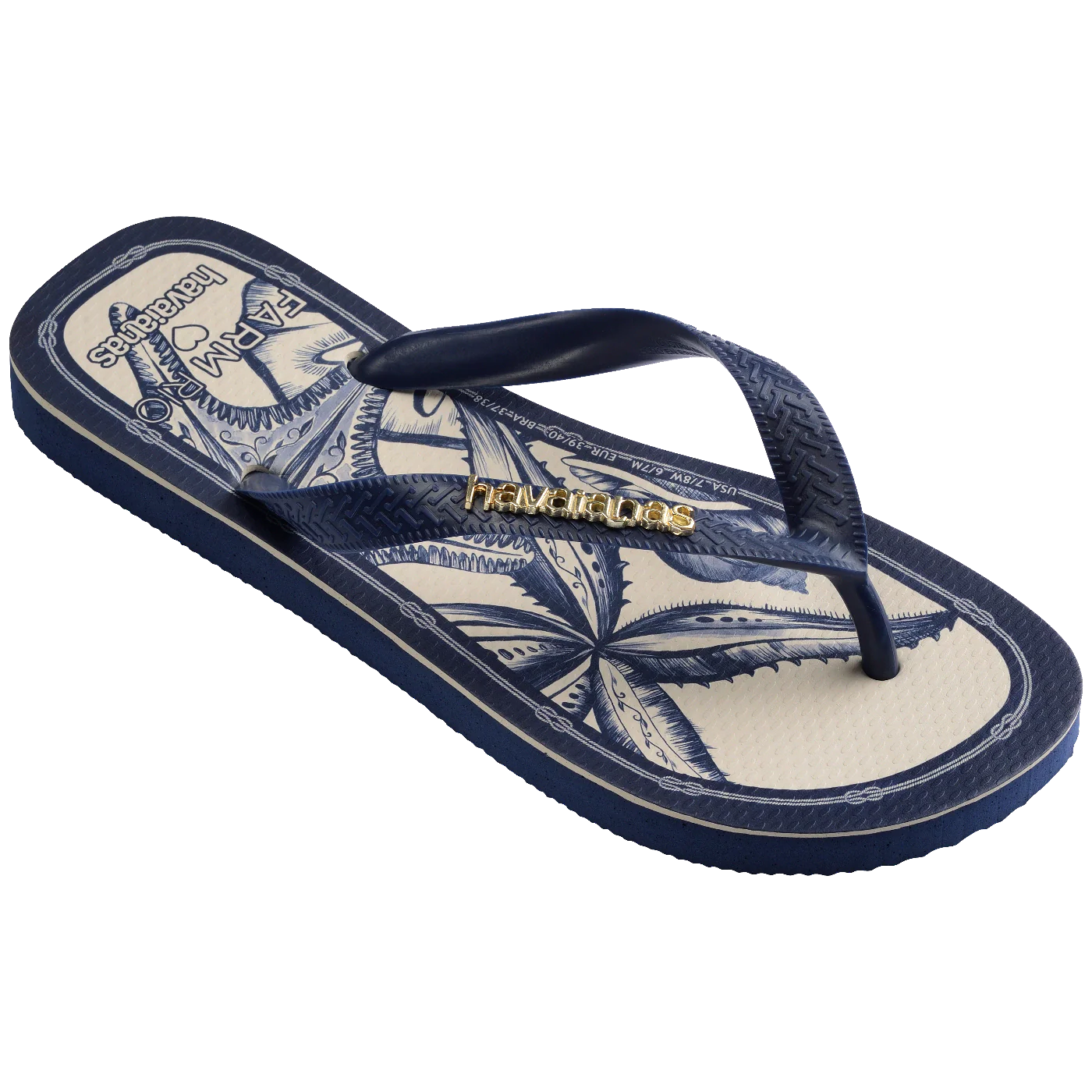 Chinelo Havaianas Farm Mar de Ondas