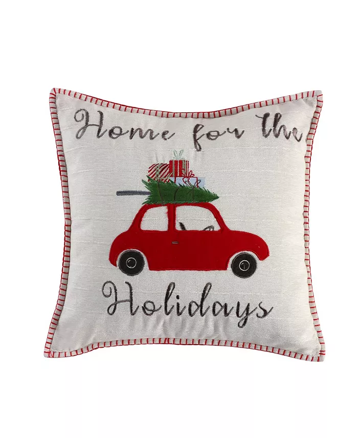 Levtex Christmas Road Trip For The Holidays Decorative Pillow， 18