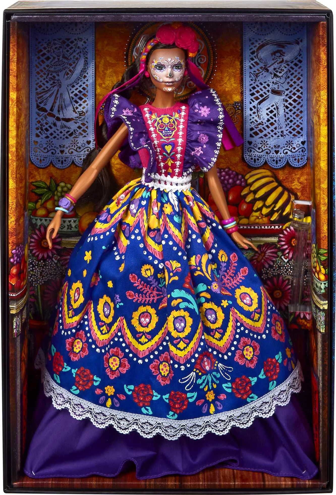 Barbie Signature 2022 Dia De Muertos Collectible Doll with Ruffled Dress and Flower Crown