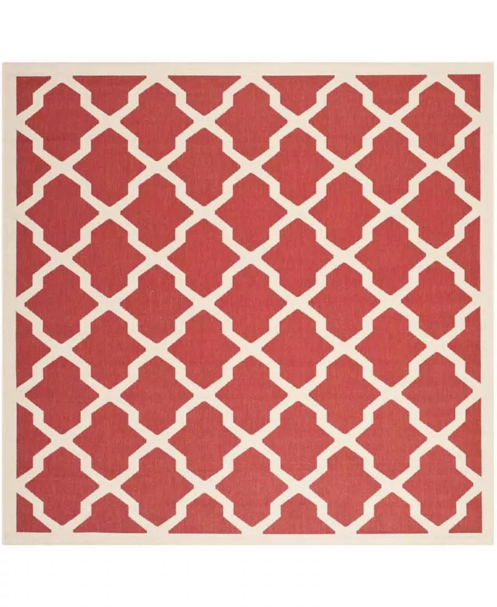 Safavieh Courtyard Red and Bone 7'10
