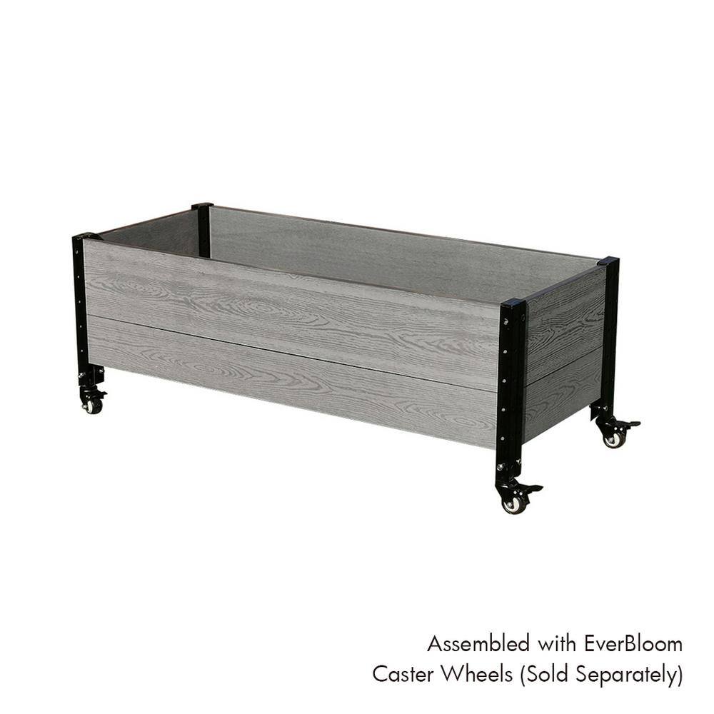 EverBloom 45 in. L x 19 in. W x 14 in. H Deckside Composite Planter Box in Grey E144519G