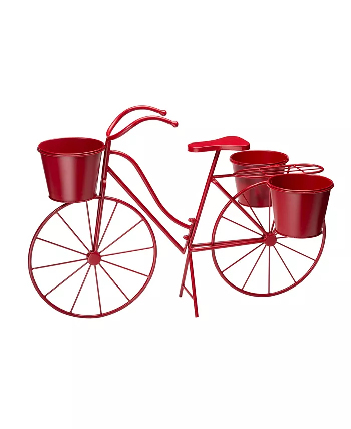 Glitzhome Oversized Metal Bicycle Plant Stand