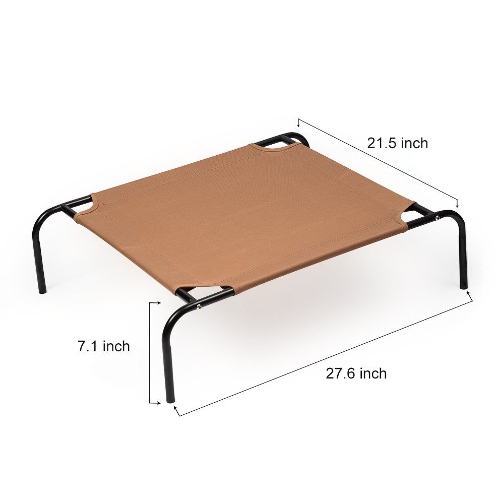 Pet Dog Bed Mold and Mildew Resistant Breathable Cooling Mesh Elevated Brown Pet Cot