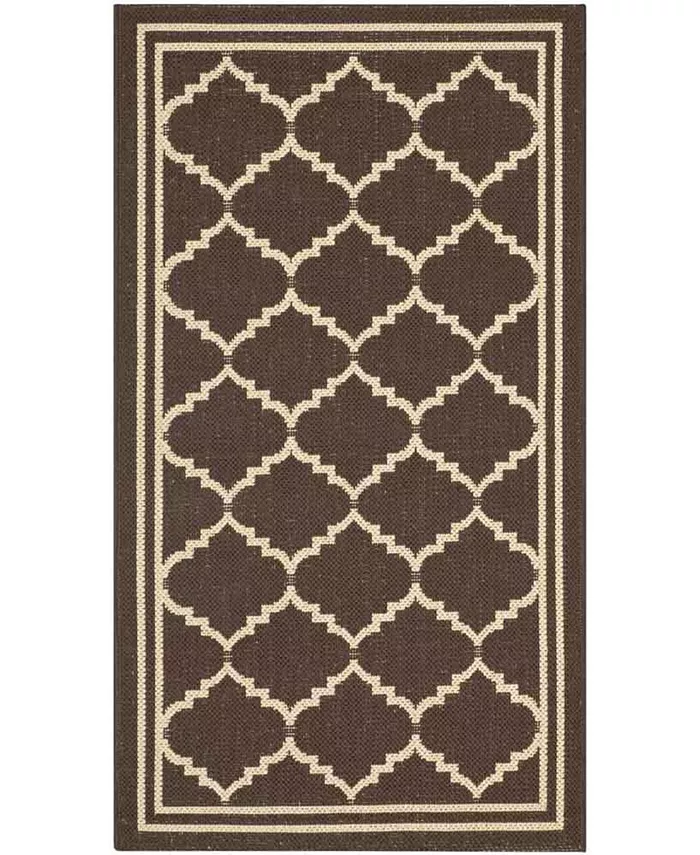 Safavieh Courtyard Chocolate and Cream 2'7
