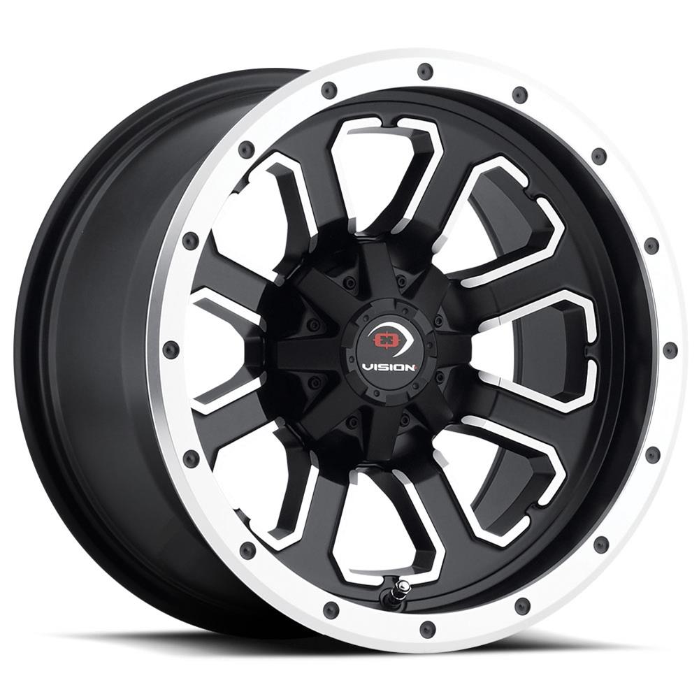 Vision Wheel 548-147110MBMF4 Vision Wheel 548 Commander Series Matte Black Wheels with Machined Accents