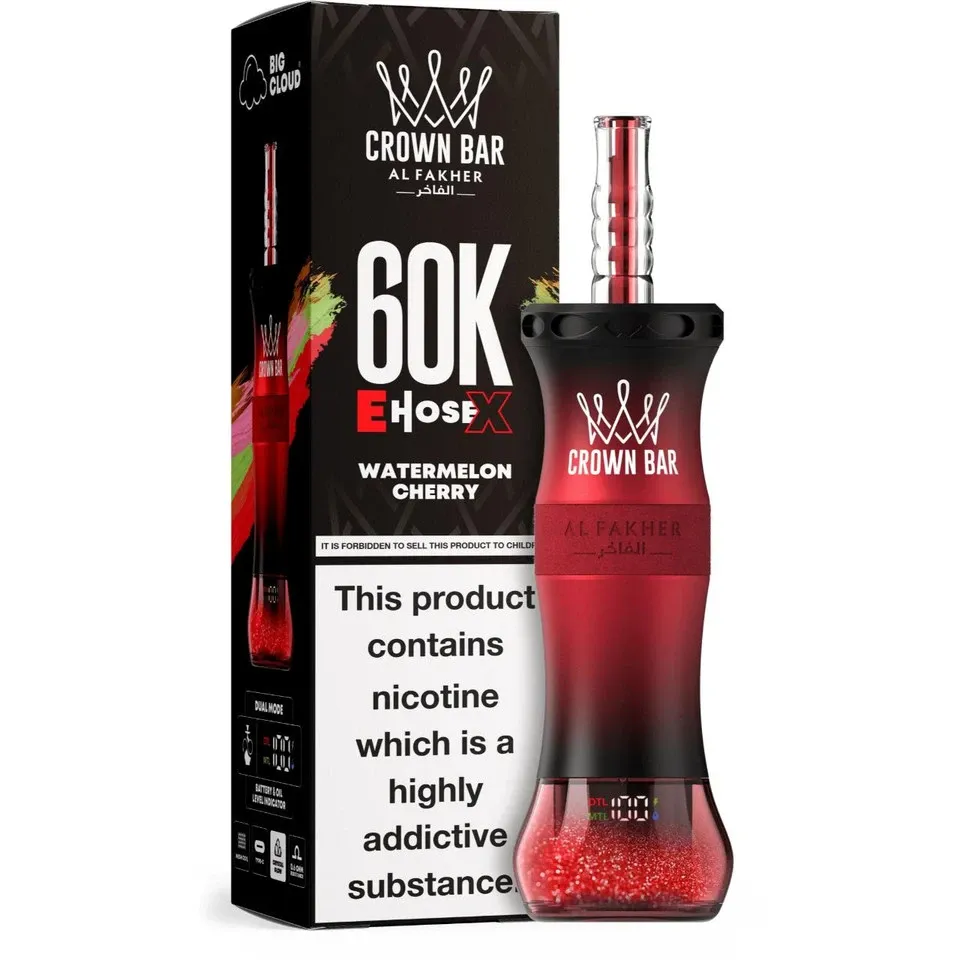 Al Fakher Crown Bar E-Hose X Disposable – 60000 Puffs 🔥