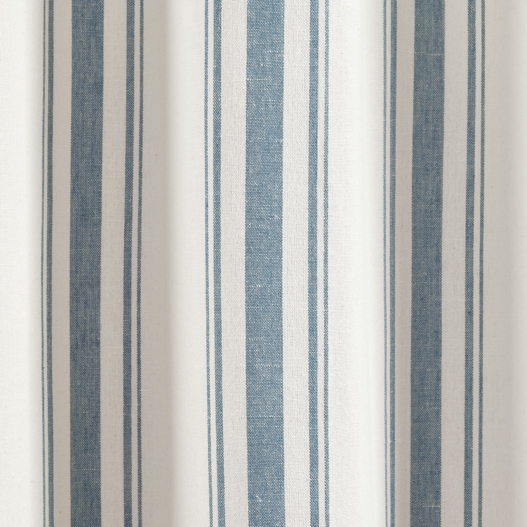 Farmhouse Stripe Yarn Dyed Recycled Cotton Window Curtain Panel Set