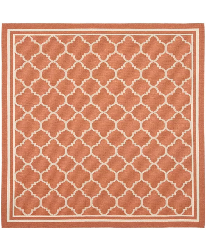 Safavieh Courtyard Terracotta and Bone 4' x 4' Sisal Weave Square Outdoor Area Rug