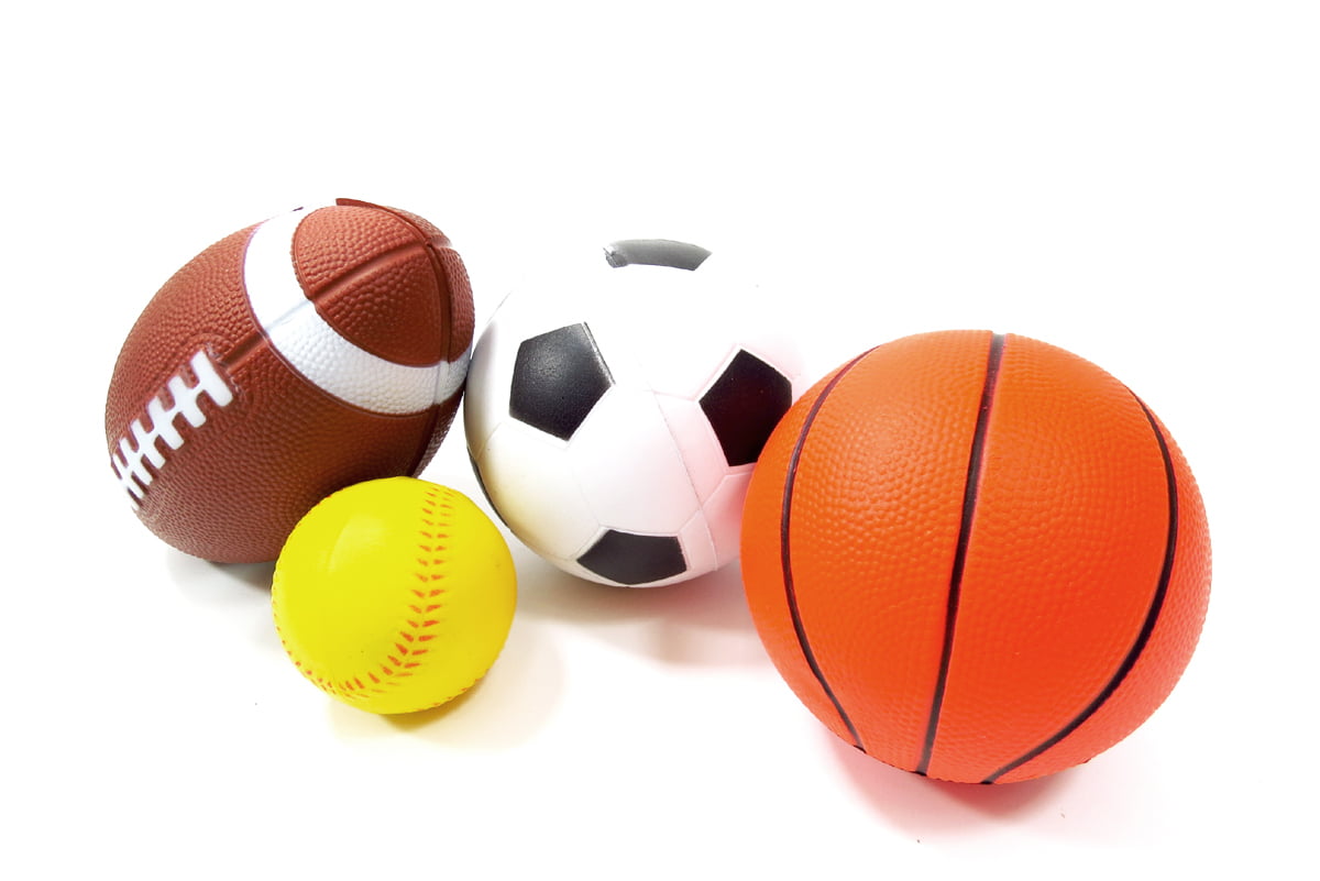 Set Of 4 Sports Balls For Kids (Soccer Ball， Basketball， Football， Baseball) PSY08 Great Toy or Gift