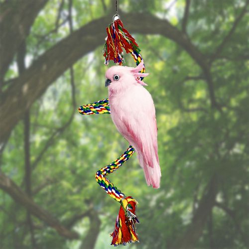 AkoaDa Bird Parrot Perch Cage Swing Rope Climbing Bite Chew Toy Rope Bungee Climbing Ropes，Swing Toys，Spiral Standing Toys