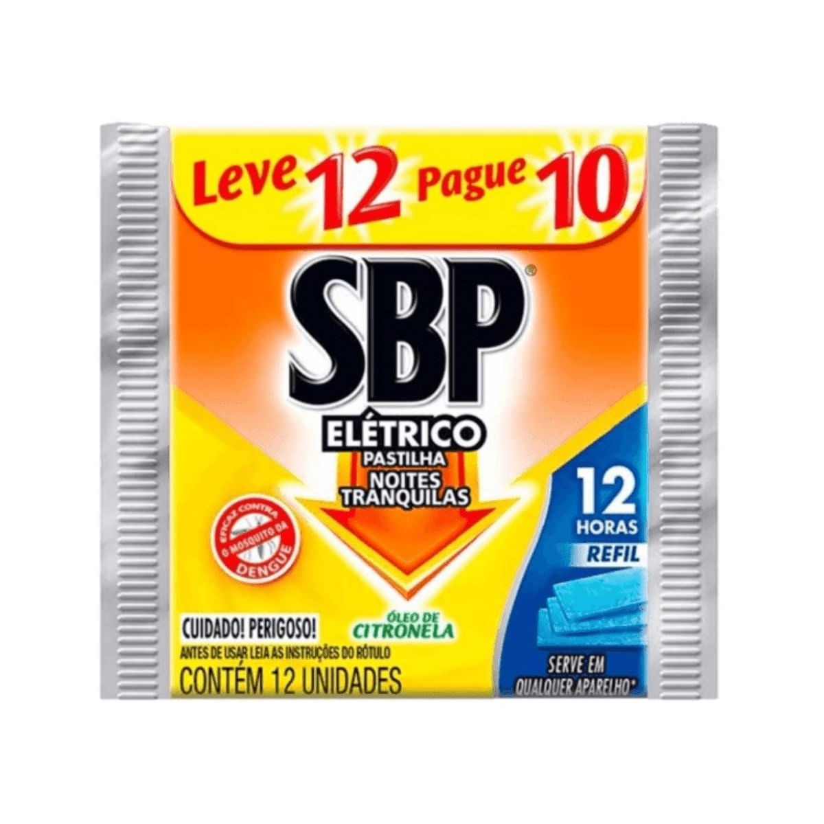 Refil para Repelente Eletrico Pastilha Citronela SBP com 12 unidades