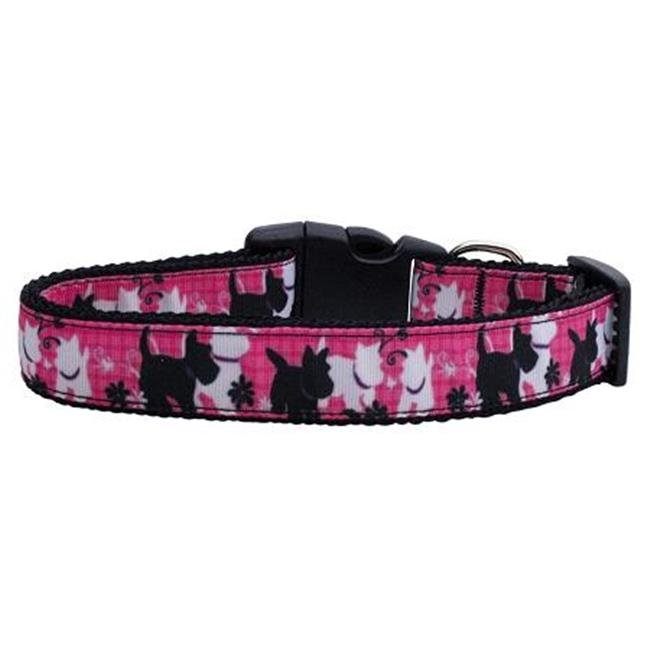Mirage Pet Products 125-031 MD Plaid Pups Nylon Ribbon Collars Medium
