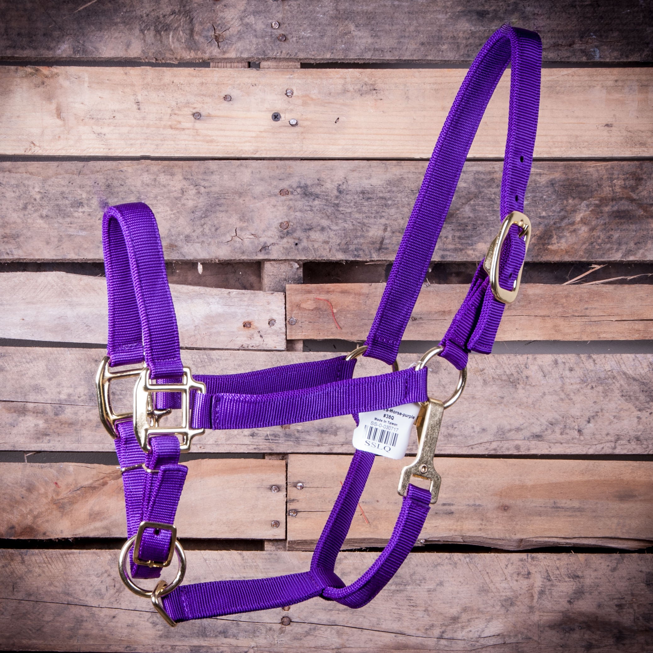 Jeffers Large Horse Adjustable Halter w/Throat Snap， (900-1200 lb)