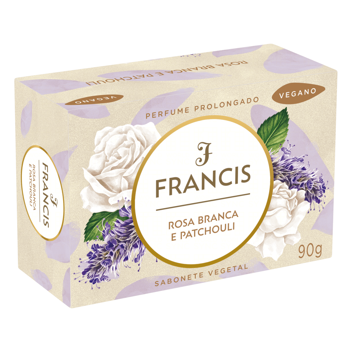 Sabonete em Barra Corporal Francis Classico Rosas de Versalles 90g - Branco