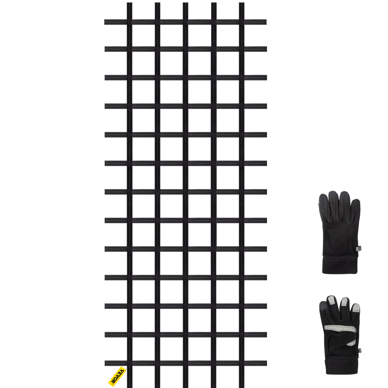 VEVOR Climbing Cargo Net， 10' x 4' Playground Climbing Net， Polyester Material， Rope Ladder， Swingset， Large Military Climbing Cargo Net for Kids and Adult， Indoor and Outdoor， Treehouse， Jungle Gyms