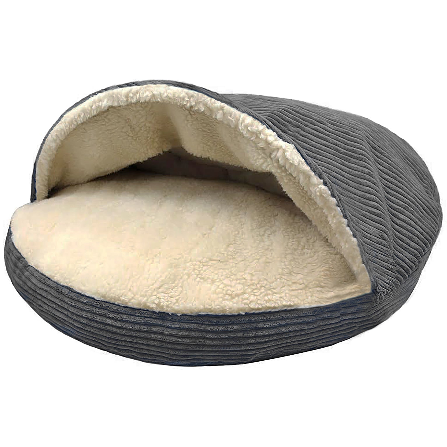 Precious Tails Plush Corduroy And Sherpa Lined Pet Dog Bed