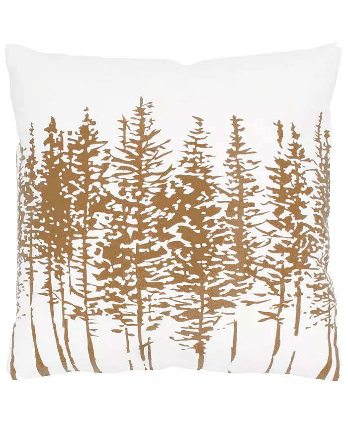 Rizzy Home Trees in a Line Polyester Filled Decorative Pillow， 18