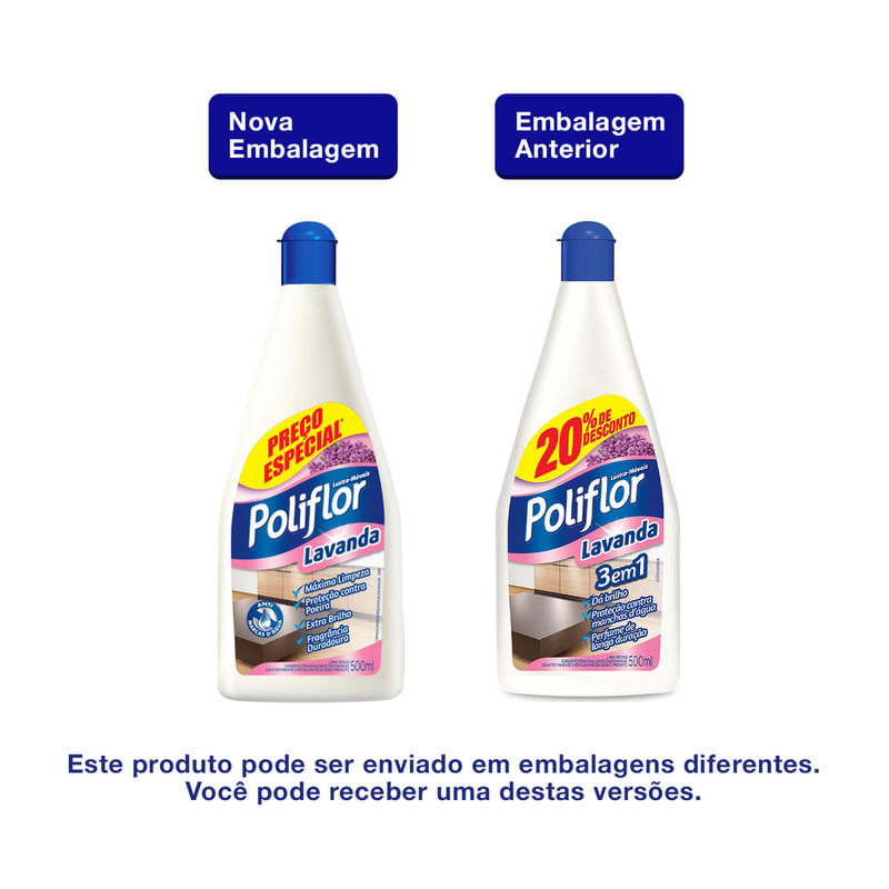 Lustra Moveis Poliflor 500mL 20% de desconto