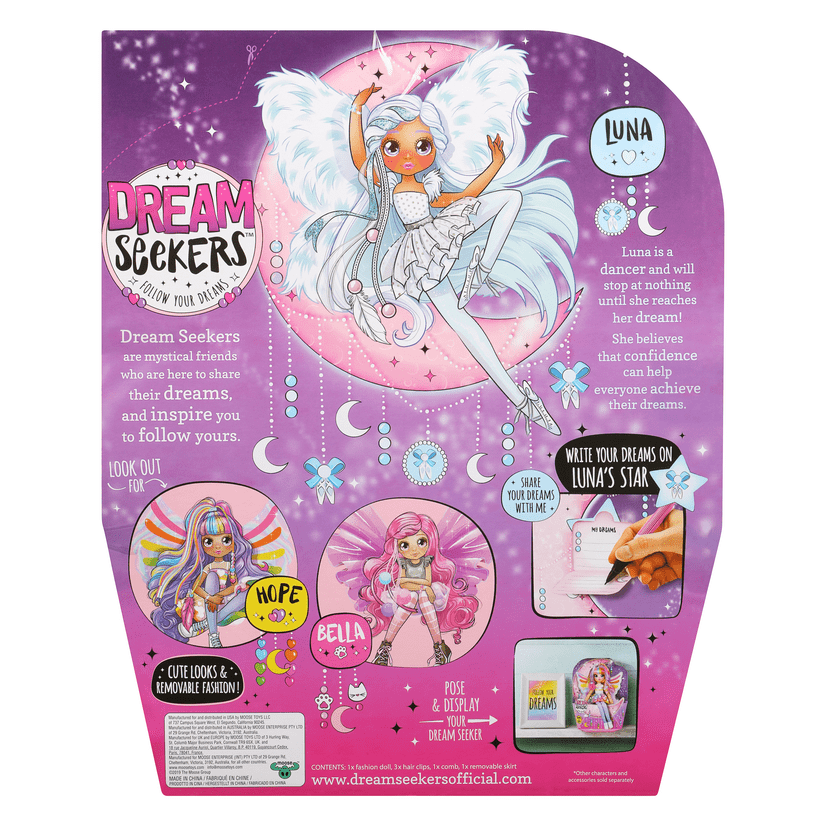 Dream Seekers Magical Fairy Fashion Doll Luna with Accessories, Girls 5+