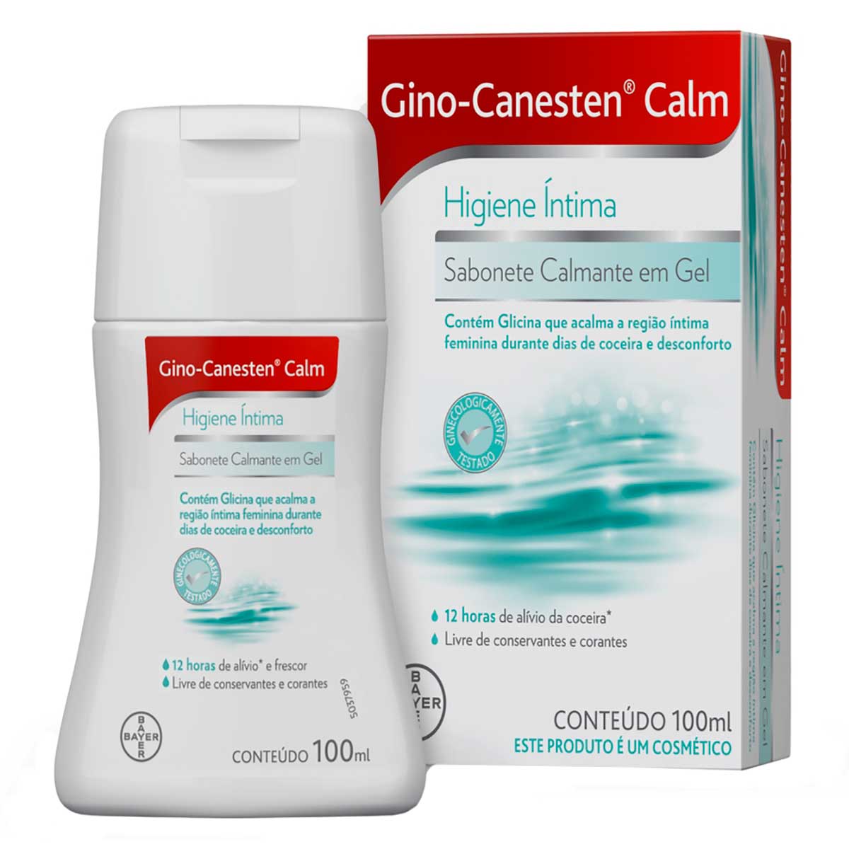 Sabonete Intimo em Gel para Coceira Vaginal Gino-Canesten Calm 100ml